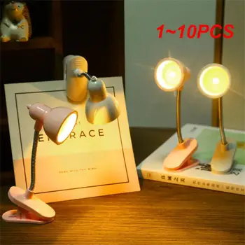 1~10PCS Mini LED Objemka Svetilko, Baterijski Pogon Zaznamki Prenosni Lahka za Branje nočno omarico nočni omarici Dekorativni Knjiga Otroke