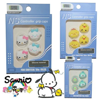 4pcs Sanrio Hello Kitty Rocker Skp Primerna za Preklopite Ročico Rocker Kapa Zaščitni pokrov Silikonski Keycap Gumb Dodatki Darila
