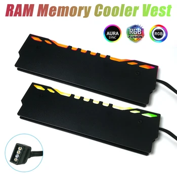 RGB RAM Pomnilnika Hlajenje Telovnik 5V 3Pin Namizni RAČUNALNIK RAM Hladilnik hladilnega telesa Radiator Za Matično ploščo Računalnika Pomnilnik