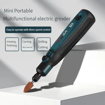 Brezžični Graviranje Pero Električni Mlinček Set za Polnjenje Mini Mlinček Mikro Rotacijski Orodje Jade Carving 5000-10000-15000r/min