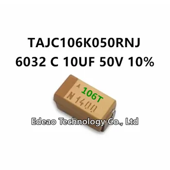 10Pcs/VELIKO NOVIH C-Tip 6032/2312 C 10UF 50V ±10% Ce:106T TAJC106K050RNJ SMD Tantalovih Kondenzatorjev