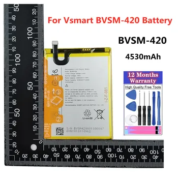 4530mAh BVSM-420 Baterija Za VSMART BVSM 420 BVSM420 Mobilnega Telefona Baterije Bateria Hitra Dostava + Orodja