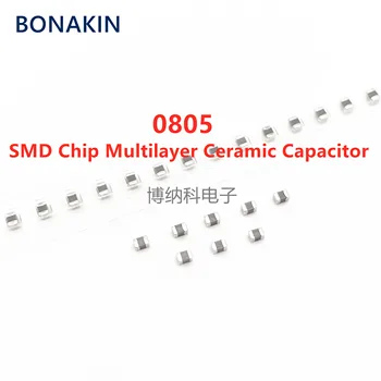 50PCS 0805 105K 1UF 16V 25V 50V 100V X7R 10% 2012 SMD Chip Večplastnih Keramičnih Kondenzatorjev