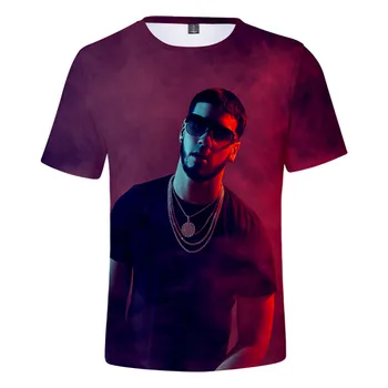 Anuel AA T-shirt Pravi Hasta La Morjem 3D Tiskanja Ulične Moški Ženske Modni Prevelik T Shirt Rapper Pevka Hip Hop Tshirt Vrhovi