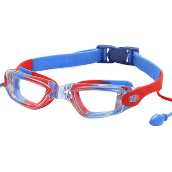 Otroci Plavanje Očala Nepremočljiva Anti-Fog Plavati Očala S Čepi Brez Puščanja Vode High Definition Elastični Trak Plavanje