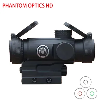 100% Prvotne PHANTOM HD OPTIKA Taktično Red Dot Refleksna Področja Optike Riflescope Fit Airsoft Orožja 20 mm Železniškega Nepremočljiva