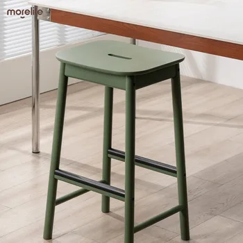 Sodobna preprost stolček oblikovalec bar bar stol Ustvarjalne Internet slaven doma otok masivnega lesa blata