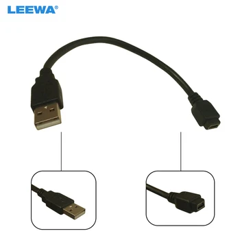 LEEWA Avto Avdio Vhod s Podatki predstavnosti Žice-Mini USB 2,0 Kabel Adapter Za Nissan Ford, GM MG USB, AUX Kabel #CA7305