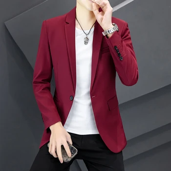 5XL Nove Klasične Barva Blazer bo Ustrezala Moških korejska Različica Suknjič Priložnostne Slim Fit Jaqueta Masculina Moških Oblačil Plus Velikost