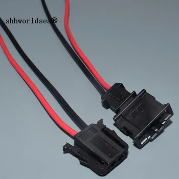 Shhworldsea 2 pin način 3,5 mm 2 luknjo ženski električni auto priključite Senzor Žice Pas priključki plug 1-929588-1 za vw 191972702