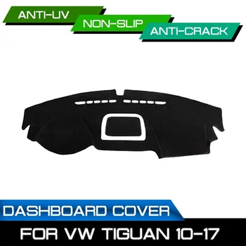 Avto armaturne plošče Mat Anti-umazano Non-slip Dash Kritje Mat UV Zaščito Odtenek za Volkswagen Tiguan 2010 2011 2012 2013 2014-2017