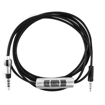 Zamenjava Avdio Kabel za ZAGON Slušalke Bluetooth Kabel, Slušalke Connecter Avdio Kabel z Mikrofonom Remoter-Črna