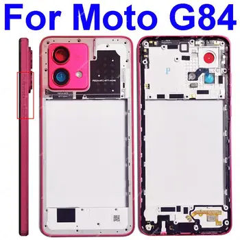 Za Motorola Moto G84 XT2347 Srednji Kader Srednje Stanovanj Okvir Brez Objektiva Okvir Strani Gumb NFC Pokrov Plošče Flex Kabel Deli