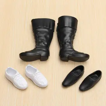 3 Par Modni Čevlji Za 12 Inch S Črno Dolgo Čevlji Bele Superge Mini Pragu Čevlji S Pribor Za Oblačila, Čevlje N8z9