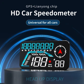 G12 Head Up Display GPS HUD merilnik Hitrosti Plug And Play Za Vse Avtomobile Velik Sprednji Večfunkcijsko Hitrost Vozila LED Zaslon HUD Zaslon