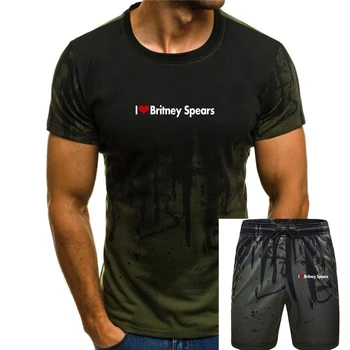 Britney Spears t shirt, ki sem ljubezen, Oblačila Tee T-shirt Srce DTG Pevka je pesem Natisnjena