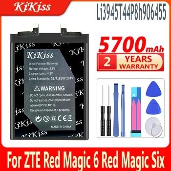 KiKiss Zmogljivo Baterijo Li3945T44P8h906455 5700MAH za ZTE 906455 Nubia Rdeče Magic 6 Magic6 Rdeče Čarobno Šest Mobilni Telefon