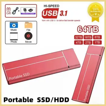 Original 2tb zunanji trdi disk 1TB prenosni zunanji SSD Mini Trdi Diski High-speed Drive Zunanji Solid State Trdi Disk