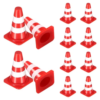 50pcs Mini cestnih zapor Plastika Prometni Stožci Miniaturni Prometne Znake, Simulirano Varnost Stožci za Otroke