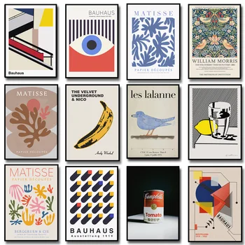 Les Lalanne Modra Ptica, Tiskanje, Henri Matisse Razstava Plakat Andy Warhol Banana William Morris Muzej Platno Slikarstvo Doma Dekor