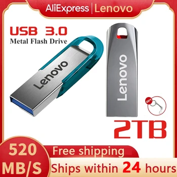Lenovo 2TB USB Flash Diski Visoko Hitrost Kovinski Pendrive 1TB 128GB Palico Prenosni Disk Nepremočljiva Memoria Skladiščenje U Disk Za PC