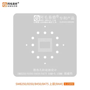 AMAOE BGA Reballing Šablona Za SM8475 Snapdragon 8+ 8Gen1 888 SM8450 8350 CPU Tin Sajenje Jekla Očesa Predela Ogrevanje