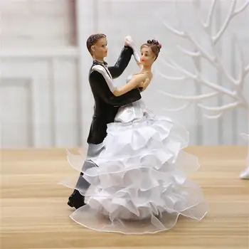 Poroka Kip Visoke Kakovosti Čudovit Srčkan Poročni Par Figurice Smolo Poročni Par Lutka