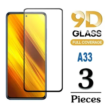 3Pcs 9D Zaslon Protektorstvo za Samsung Galaxy A33 Kaljeno Steklo za Samsung Galaxy A33 Stekla Filmov