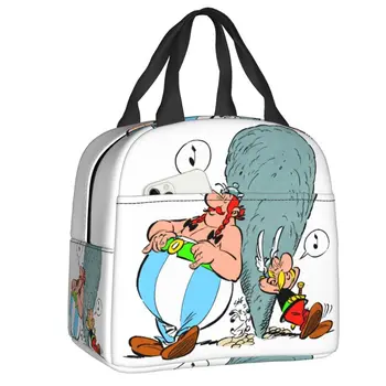 Asterix In Obelix Resuable Kosilo Škatle za Ženske francoski Strip Hladilnik Toplotne Hrane Izolirana Kosilo Vrečko Šolskih Otrok Študent